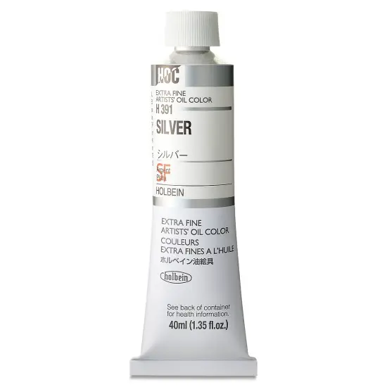 Holbein Artists' Oil Color - Silver, 40 ml tube {2}