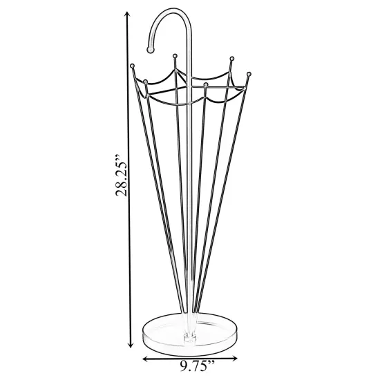 Black Umbrella Shaped Creative Umbrella Holder Stand for Indoor and Outdoor {5}