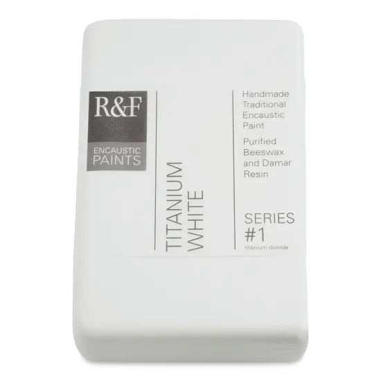 R&F Encaustic Paint Block - Titanium White, 333 ml block {1}