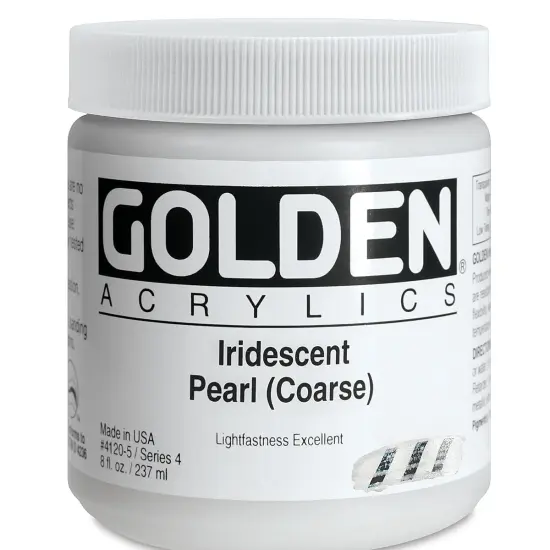Golden Heavy Body Acrylic Paint - Iridescent Pearl (Coarse), 8 oz jar {1}