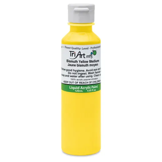 Tri-Art Liquid Artist Acrylics - Bismuth Yellow Medium, 120 ml bottle {1}