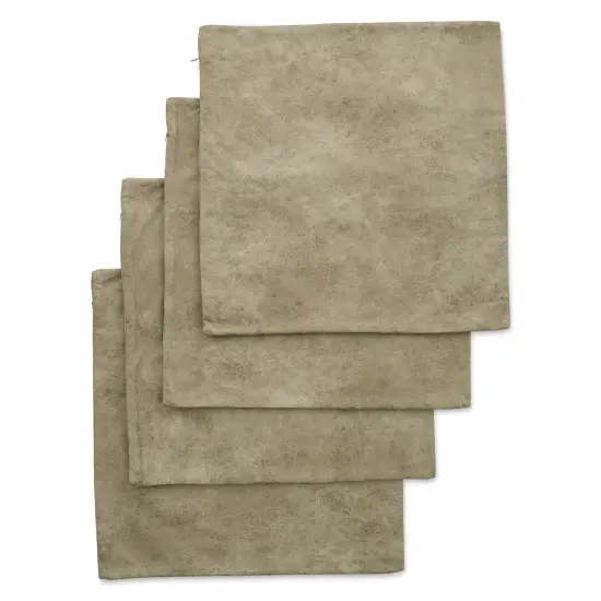 Craft Express Sublimation Printing Square Pillow Case - Brown Vegan Leather, Pkg of 4 {1}