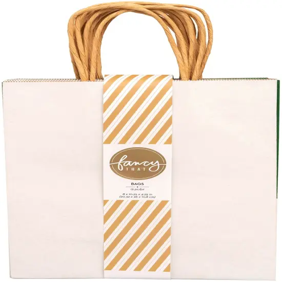 American Crafts Fancy That Medium Gift Bag 8"x10.25" 13 Pack-Holiday {1}
