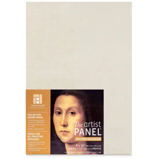 Ampersand Value Series Artist Wood Panel - 8" x 16", 1-1/2" Cradle {1}