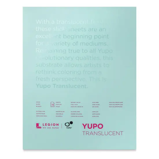 Legion Yupo Synthetic Paper Pad - 11" x 14", Translucent, 15 Sheets {1}