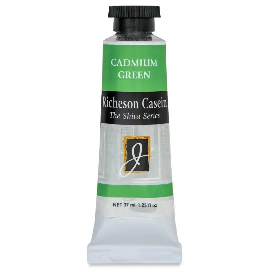Richeson Casein Paint the Shiva Series - Cadmium Green, 37 ml tube {1}