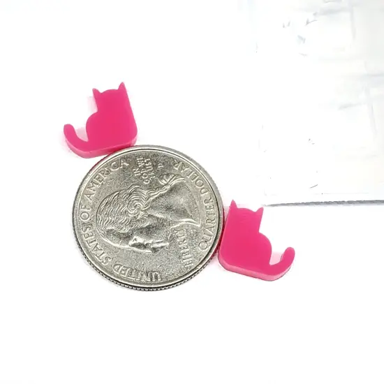 Cat Stud Earring Silicone Mold(B11) {3}