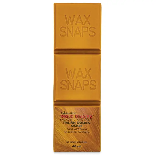 Enkaustikos Wax Snaps Encaustic Paints - Italian Golden Ochre, 40 ml cake {1}