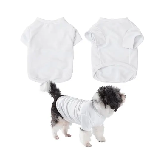 Craft Express 2 Pack of Large White Sublimation Pet T-Shirts {1}