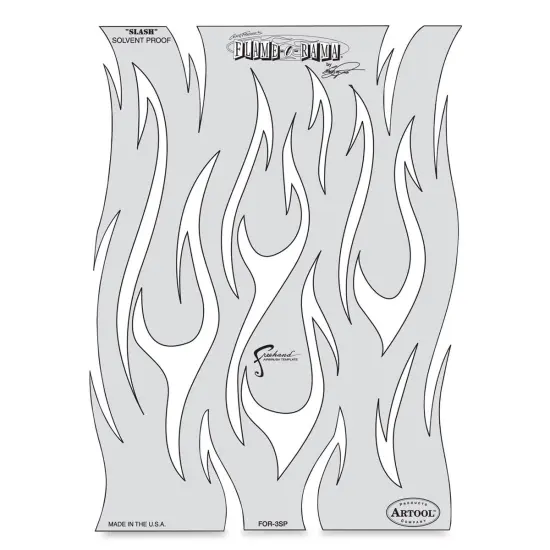 Iwata Artool Freehand Template - Flame-O-Rama Slash {2}