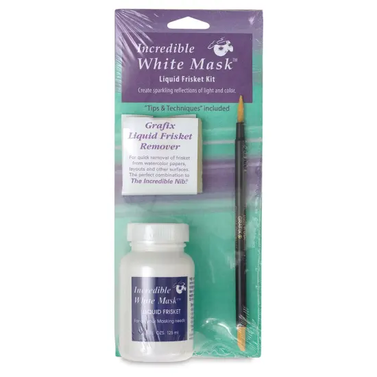 Grafix Incredible White Mask Frisket Kit - Liquid Frisket and The Incredible Nib Kit, Small {2}