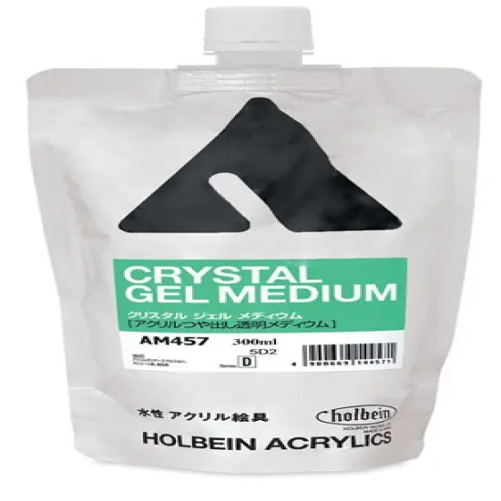 Holbein Acrylic Medium - Crystal Gel Medium, 300 ml pouch {1}