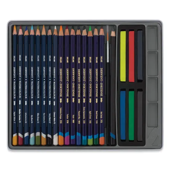 Derwent Watercolor Pencil Set - Assorted Colors, Tin Box , Set of 24 {2}