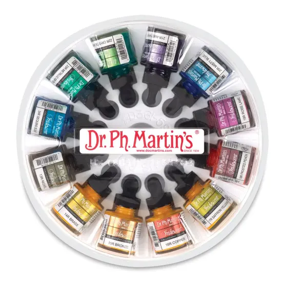 Dr. Ph. Martin's Iridescent Calligraphy Ink Set - Set 2, 1 oz bottles {1}