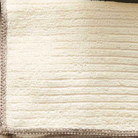 DII Aqua & White 2-Tone Ribbed Table Runner {3}