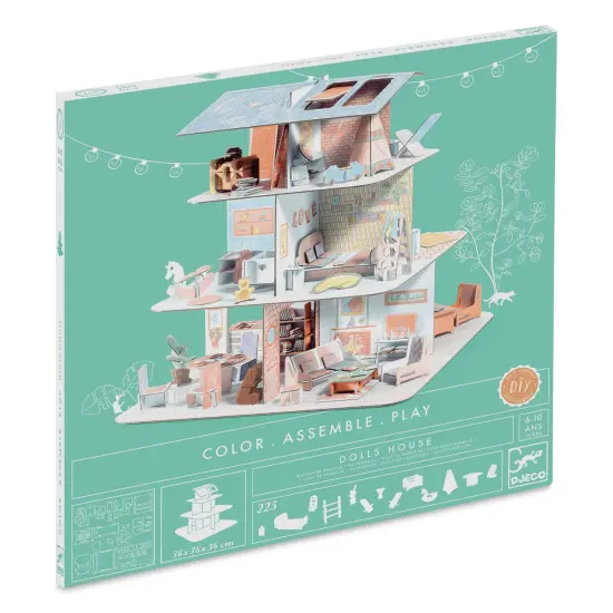 Djeco Color Assemble Play 3D Model Craft Kit - Doll House {1}