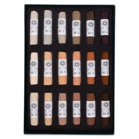 Unison Handmade Pastels - Brown Earth Colors 1-18, Set of 18, Full Stick {1}