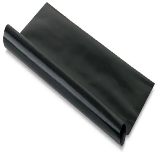 Lineco Leather Book Cloth - 17" x 19", Gloss Black, Rolled Sheet {2}