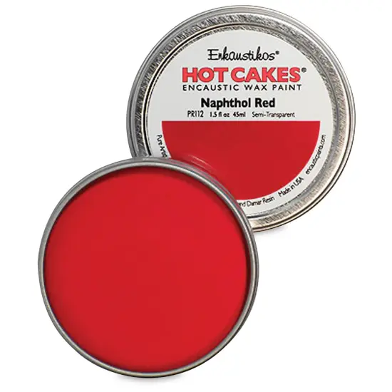 Enkaustikos Hot Cakes Encaustic Paint - Naphthol Red, 45 ml tin {2}