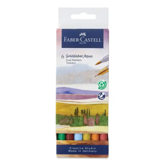 Faber-Castell Goldfaber Aqua Dual Markers - Tuscany, Set of 6 {1}