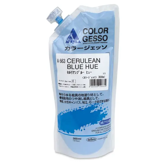 Holbein Acryla Gesso - Cerulean Blue Hue, 300 ml pouch {2}