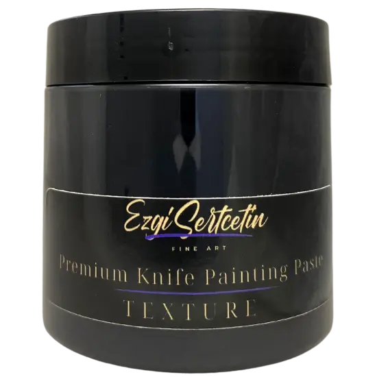 Premium Palette Knife Painting Paste|Modeling Paste|Texture Paste|Authentic Bright Colors|Ready to Use|Easy to Apply| 6oz by Volume|Ezgi Sertcetin Carbon black {2}