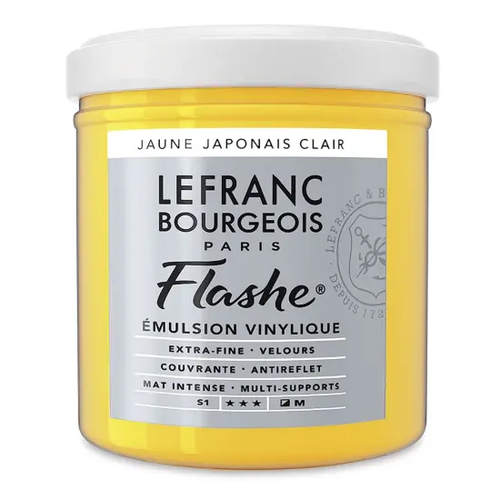 Lefranc & Bourgeois Flashe Vinyl Paint - Japanese Yellow Light, 125 ml jar {2}