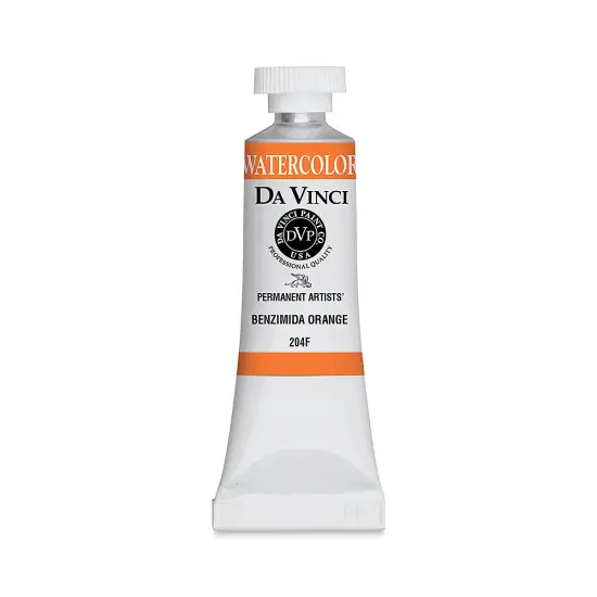 Da Vinci Artists' Permanent Watercolor - Benzimida Orange, 15 ml tube {1}