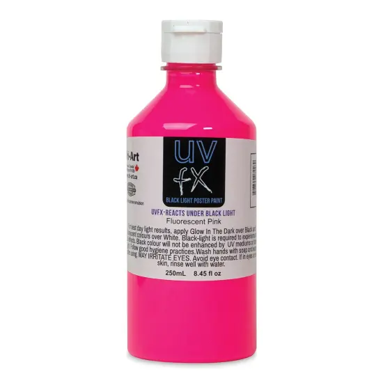 Tri-Art UVFX Black Light Poster Paint - Fluorescent Pink, 250 ml {1}