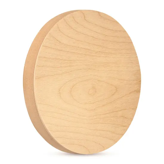 American Easel Cradled Round Birch Painting Panel - 12" Dia. x 7/8" D {1}