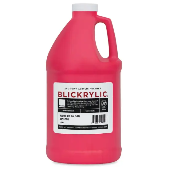 Blickrylic Student Acrylics - Fluorescent Red, Half Gallon {1}