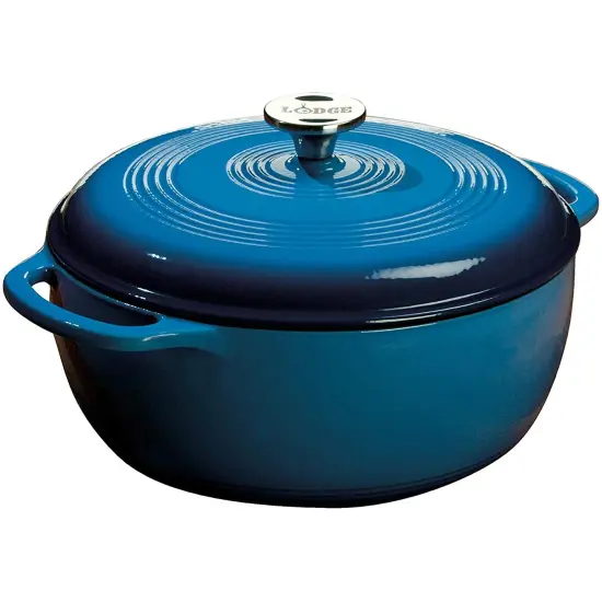 Lodge Enameled 6qt Dutch Oven - Blue {1}