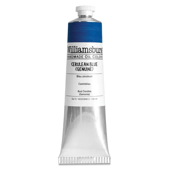 Williamsburg Handmade Oil Paint - Cerulean Blue, 150 ml tube {1}