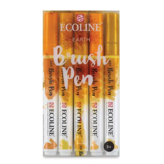 Royal Talens Ecoline Brush Marker Set - Earth Tones, Set of 5 {1}