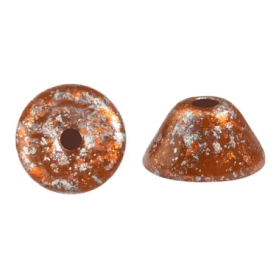 Konos Par Puca&reg; Czech glass bead, Frost Caramel Tweedy, 10 grams {1}