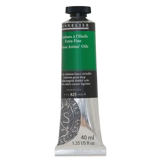 Sennelier Artists' Extra Fine Oil Paint - Cadmium Green Deep, 40 ml tube {2}
