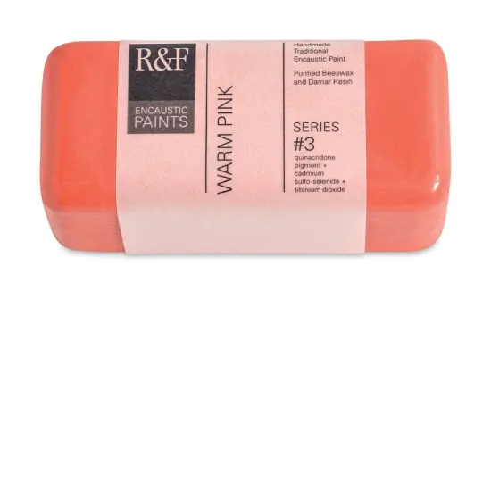 R&F Encaustic Paint Block - Warm Pink, 104 ml block {1}