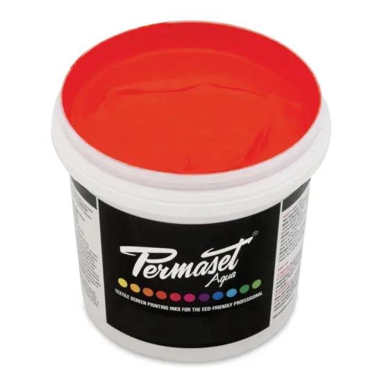 Permaset Aqua Fabric Ink - Glow Orange, Liter {1}