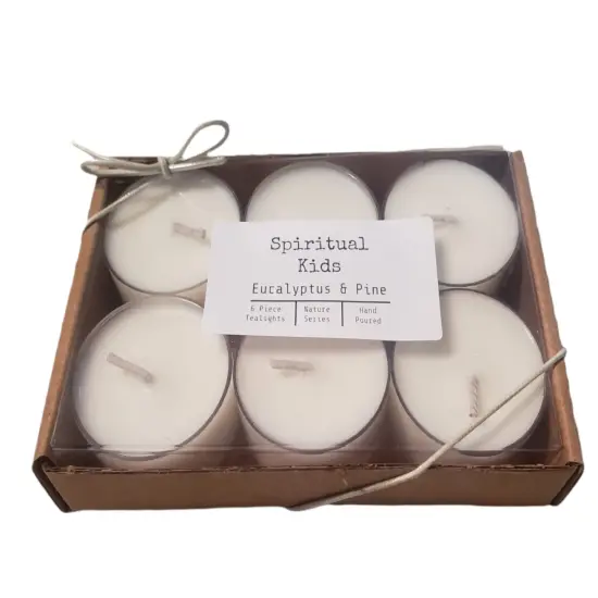 Eucalyptus & Pine Natural Soy Wax Tealights 6 Count Hand Poured with Fragrant/Essential Oils! {1}