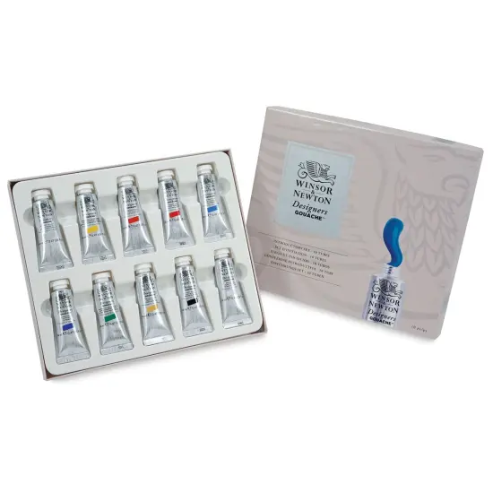 Winsor & Newton Designers Gouache - Set of 10, Introductory Set, 14 ml Tubes {1}
