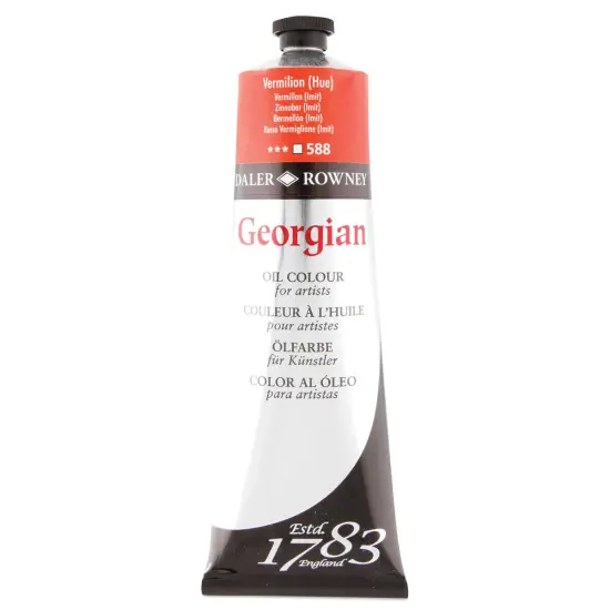 Daler-Rowney Georgian Oil Color - Vermilion Hue, 225 ml tube {1}