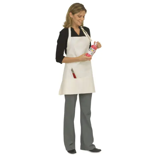 Artist's White Poly/Cotton Apron - 26" x 26" {2}