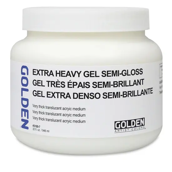 Golden Extra Heavy Acrylic Gel Medium - Semi-Gloss, 32 oz jar {1}