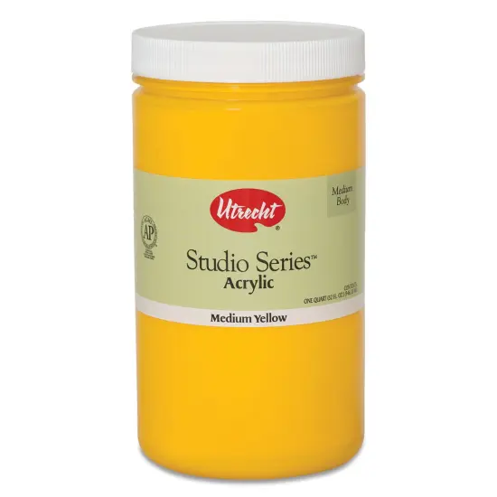 Utrecht Studio Series Acrylic Paint - Medium Yellow, Quart {1}