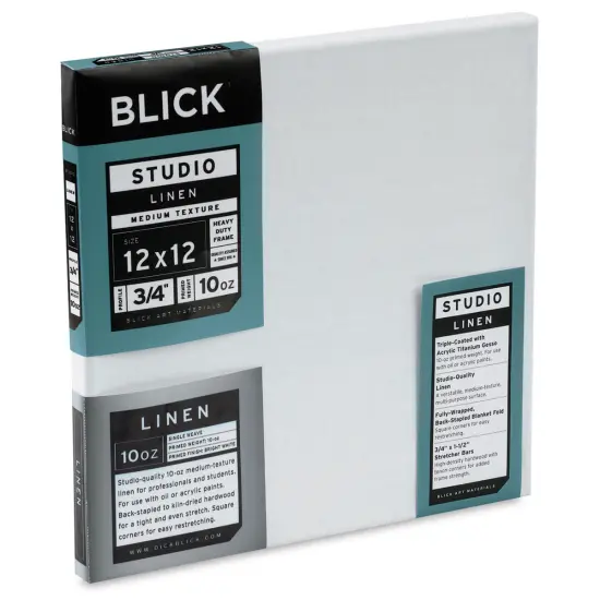 Blick Studio Linen Stretched Canvas - 12" x 12", Traditional 3/4" Profile {1}
