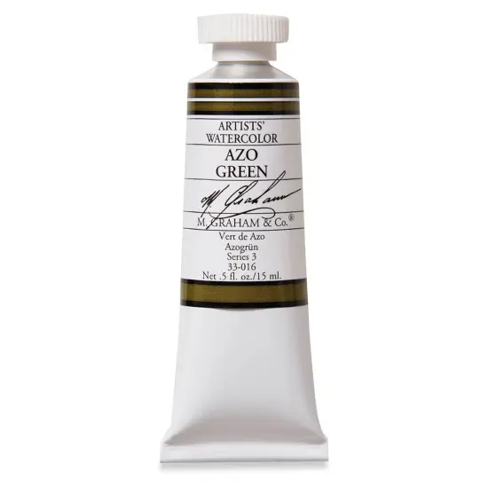 M. Graham Artists' Watercolor - Azo Green, 15 ml Tube {1}