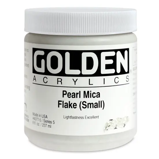 Golden Heavy Body Artist Acrylics - Iridescent Pearl Mica (Small), 8 oz jar {1}