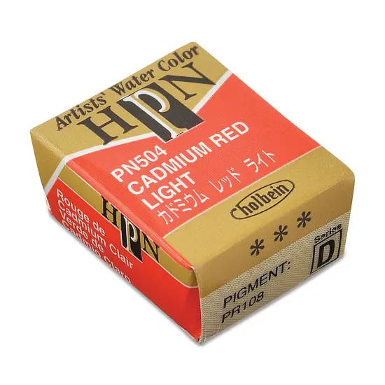 Holbein Artists' Watercolor Half Pan - Cadmium Red Light {1}