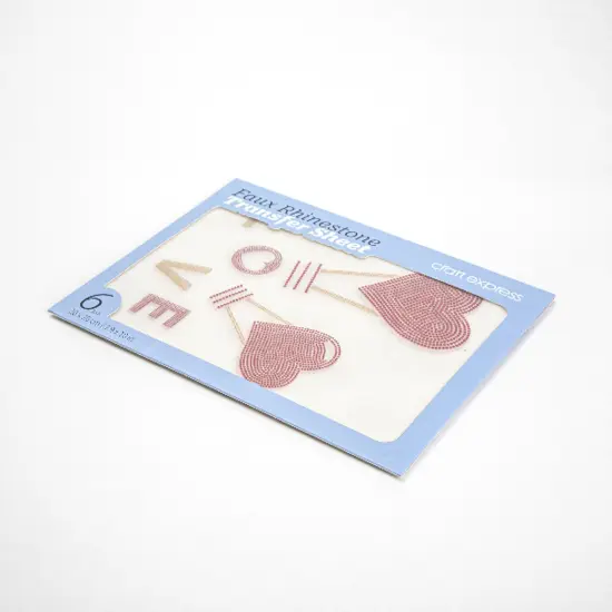 Craft Express &ldquo;Love&rdquo; Rhinestone Transfer &ndash; Hotfix Iron-On {2}