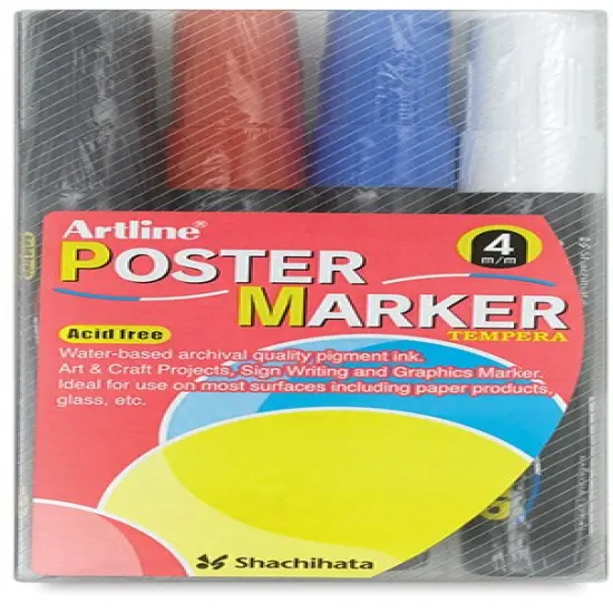 Artline Poster Markers - 4 mm Tip, Primary Colors {2}